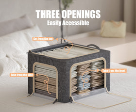 Furnhome clothes storage bin with lid protects garments from dust