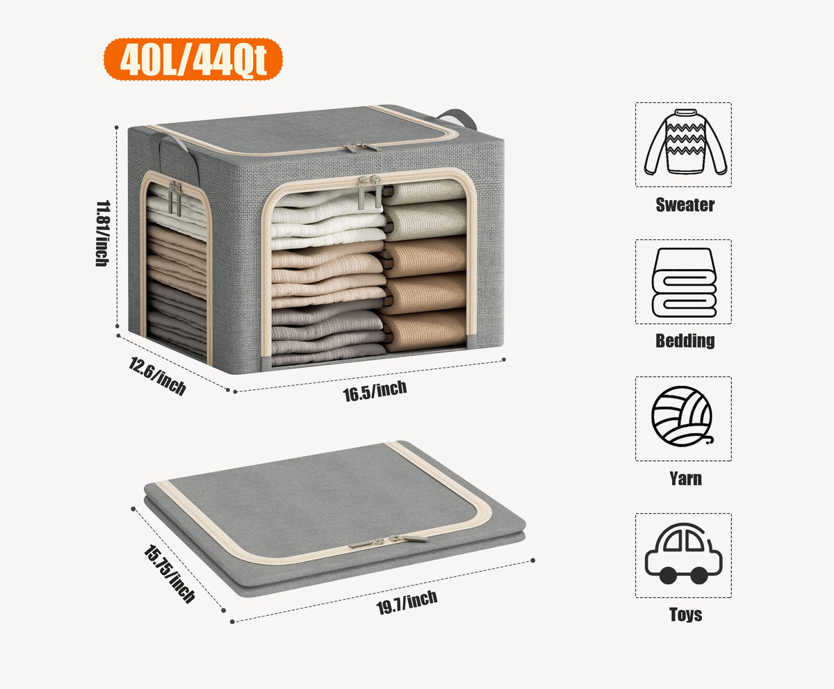 Furnhome stackable clothes bin fits beside desks and in closets