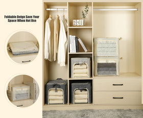 Furnhome stackable design fits under desks and in closets.