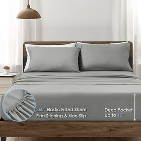 Furnishh fitted sheet 39x75+15 fits standard twin mattress securely