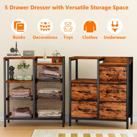 Furnulem 2-tier shelves display books and photos neatly