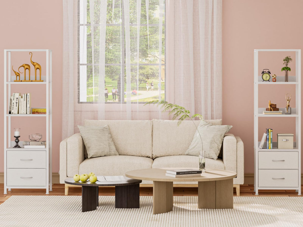 Furnulem 4-Tier Corner Shelf shown during easy assembly.