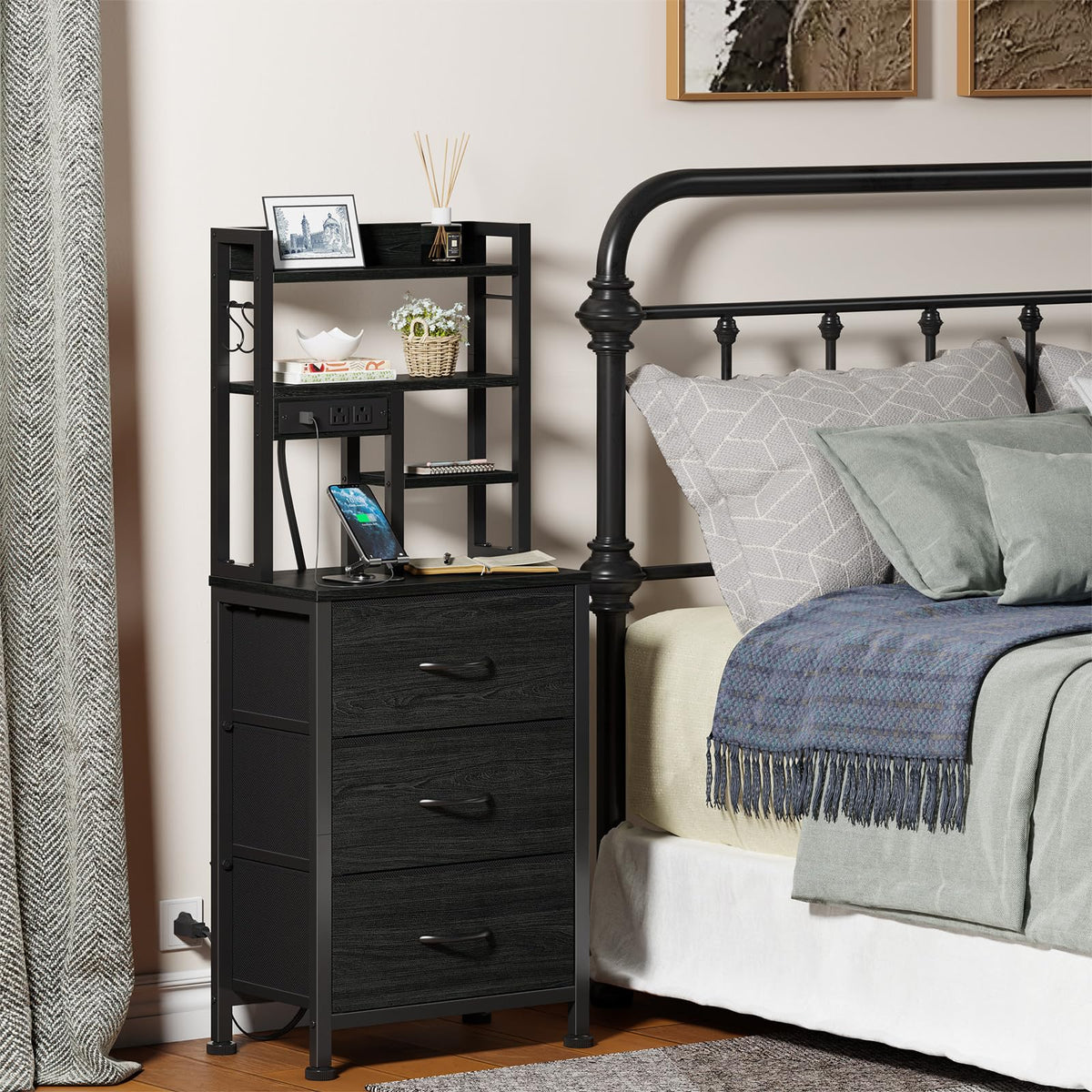 Furnulem nightstand suitable for bedroom or home office use, versatile and stylish
