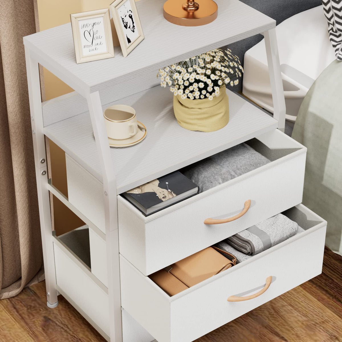Furnulem fabric drawers offer lightweight, organized storage for clothes and toys.
