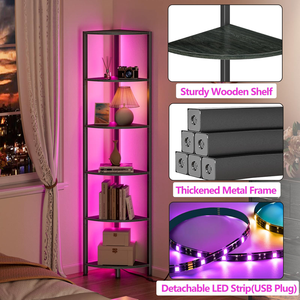 Furnulem game-room LED ambience enhances atmosphere.