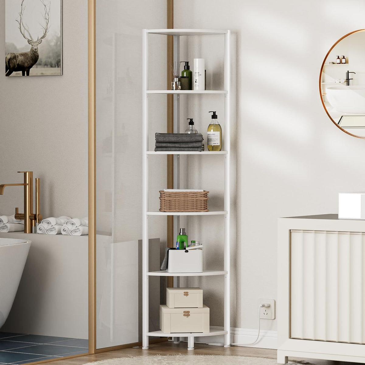 Furnulem metal-frame wood-shelf design: sturdy, long-lasting storage with added anti-topple safety.