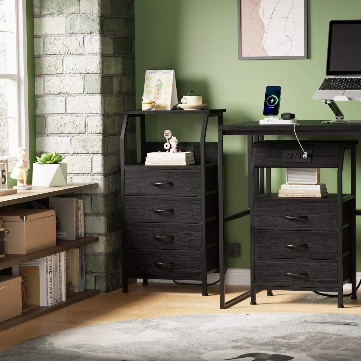 Furnulem four adjustable feet provide stability on uneven floors.