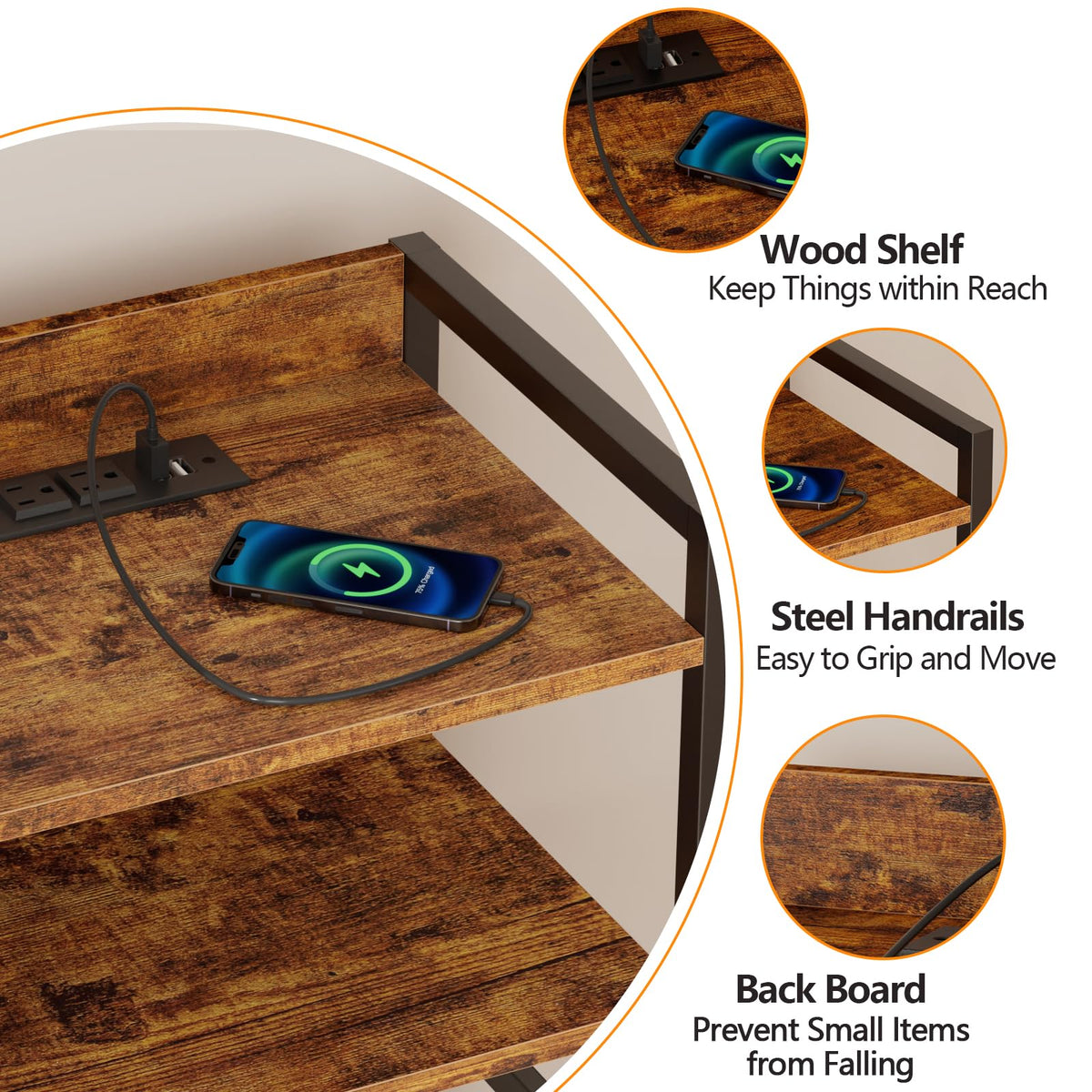 Furnulem night stand anti-topple device enhances bedroom safety