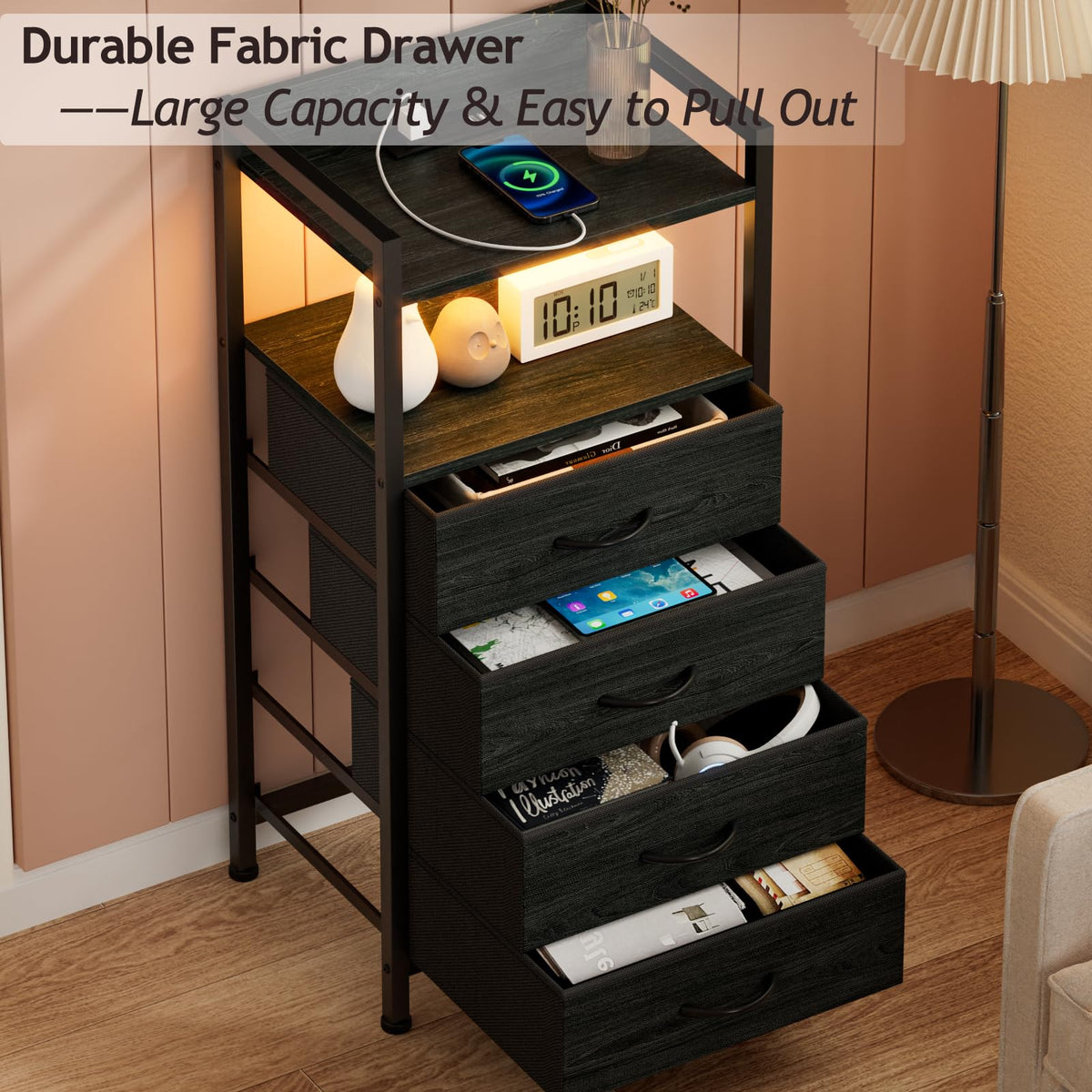 Furnulem night stand anti-topple device enhances safety in bedrooms