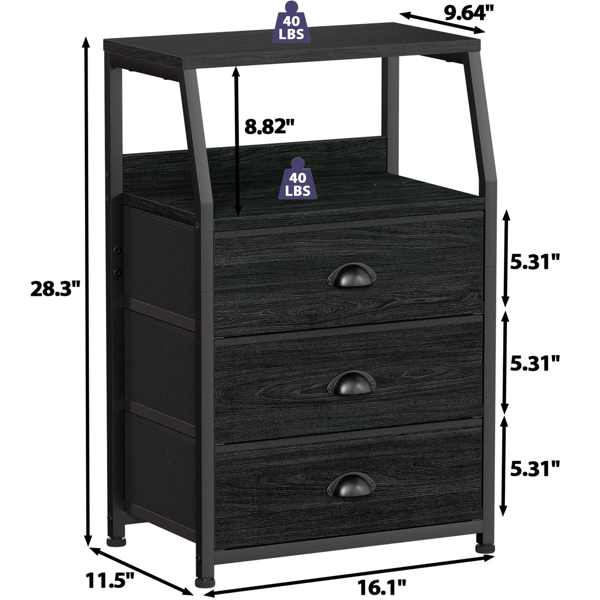 Furnulem night-stand easy-assembly saves time during setup.