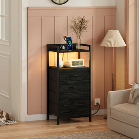 Furnulem night stand LED strip adds ambient color to the room