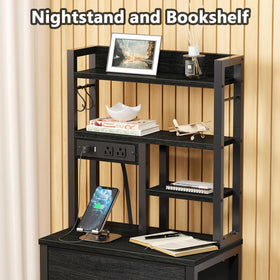 Furnulem easy-assembly nightstand with included tools and labeled parts