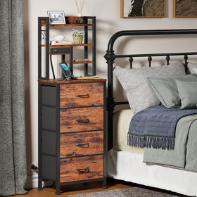 Furnulem rustic brown finish adds warmth and timeless style to any room.