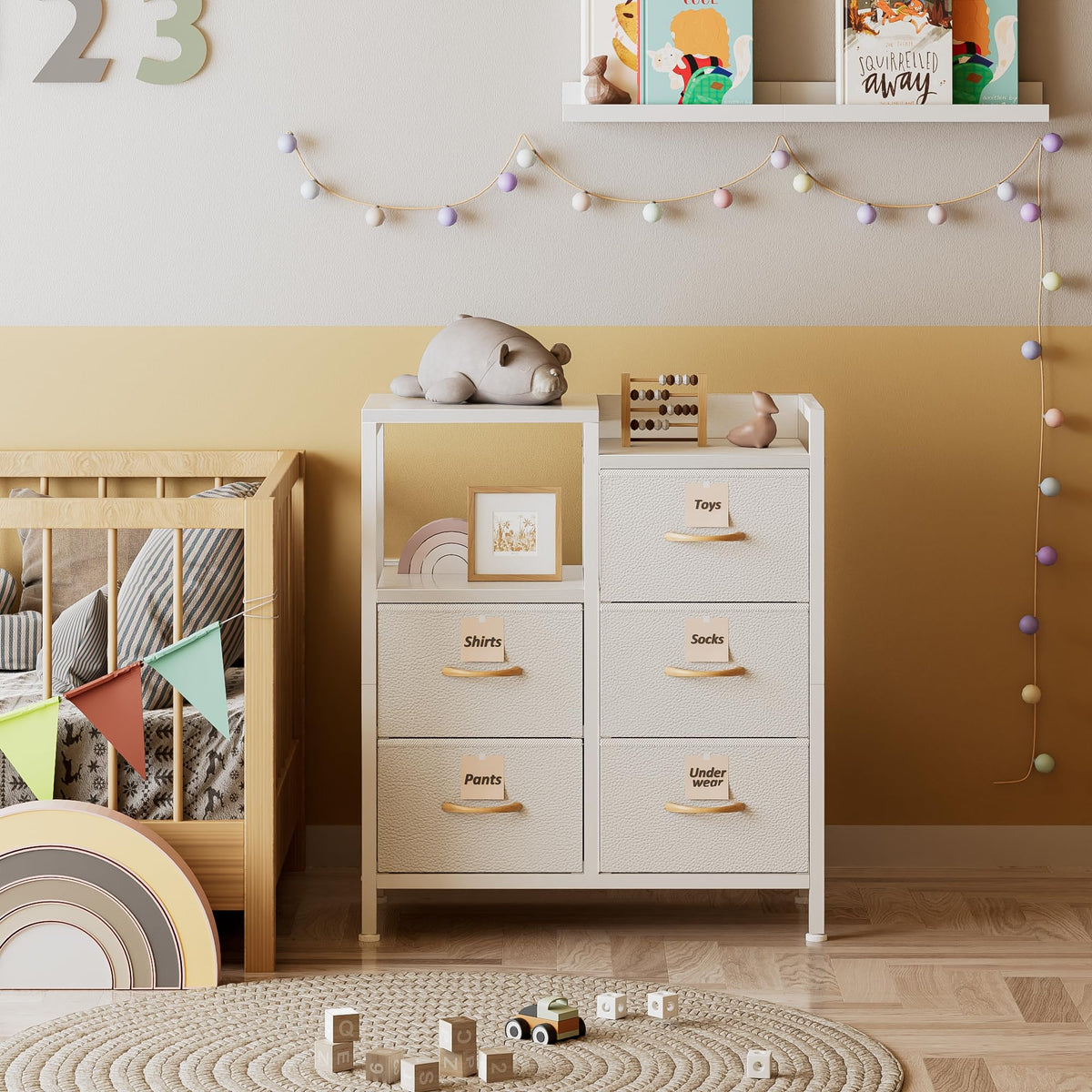 Furnulem side-angle view highlights compact footprint for small rooms.