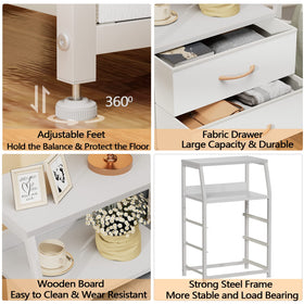 Furnulem sturdy metal frame provides lasting support for bedside essentials.