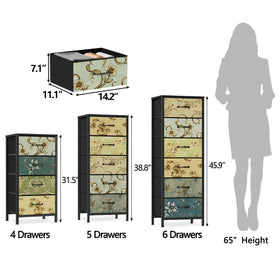 Furnulem fabric drawer open revealing organized clothing and accessories.