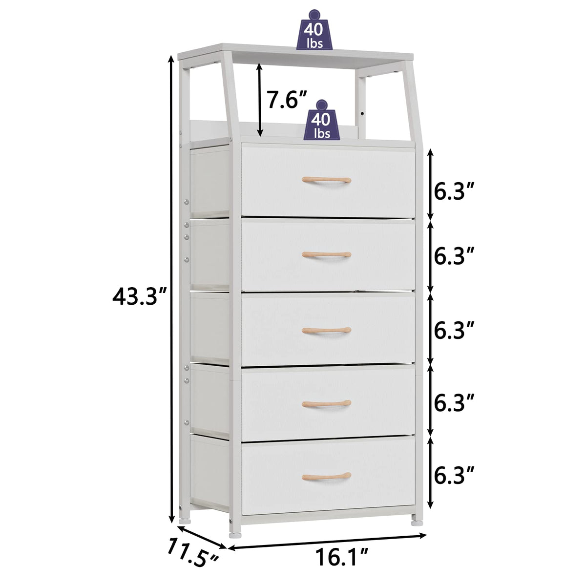 Furnulem white dresser bedroom setup combines style and storage