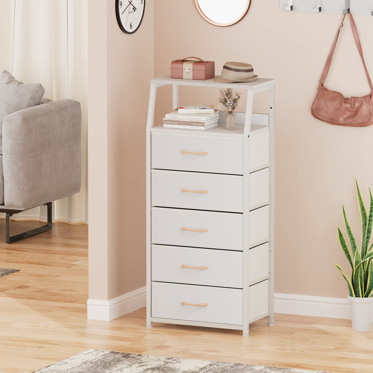 Furnulem white dresser compact dimensions fit small rooms and hallways