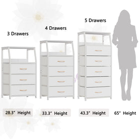 Furnulem white dresser nursery organizer keeps essentials within reach