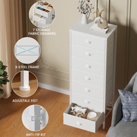 Furnulem foldable fabric drawers maximize light storage and easy access.