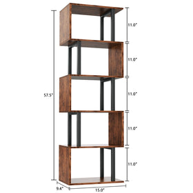 Furologee bookshelf side view shows stable freestanding design for living rooms