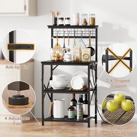 Furologee bakers rack microwave stand keeping appliances within reach