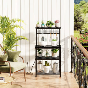 Furologee bakers rack versatile design for kitchen, coffee bar, or plant stand