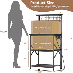 Furologee bakers rack pegboard with 6 S hooks for organized mugs and utensils