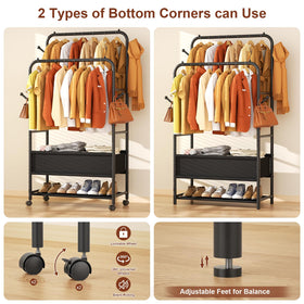Furologee rack features anti slip beads on ends to keep clothes secure.