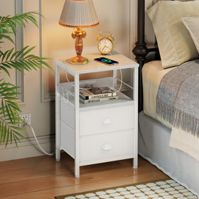 Furologee end table backboard socket layout enhances safety and keeps the surface clear.