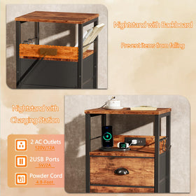 Furologee end table metal frame and adjustable feet for stability