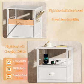 Furologee end table side hooks providing extra hanging storage for keys and headphones.