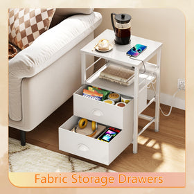 Furologee end table sturdy metal frame and legs for solid support.