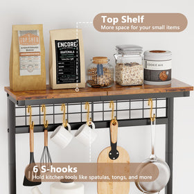 Furologee 4-tier shelving ideal for spices, small appliances, and cookware.