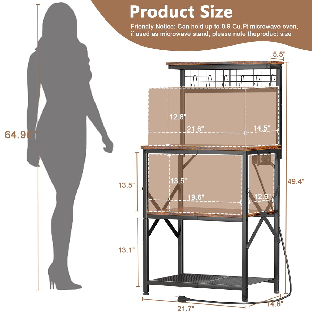 Furologee top spice shelf keeps flavors within reach during meal prep.
