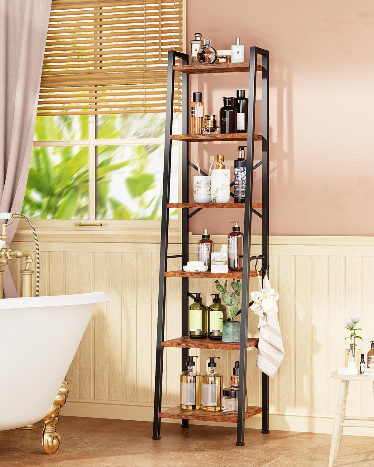 Furologee kitchen storage shelves maximize vertical space in compact kitchens.