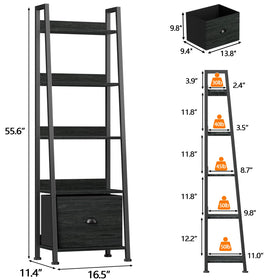 Backboard edges keep items secure on each shelf during daily use.