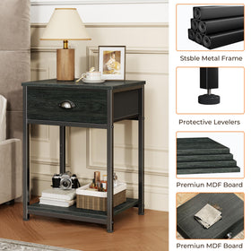 Furologee nightstand adjustable-feet keep surface level.