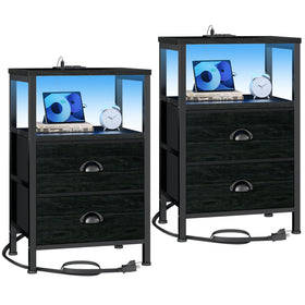 Furologee nightstands with LED lighting offering ambient color options for mood lighting
