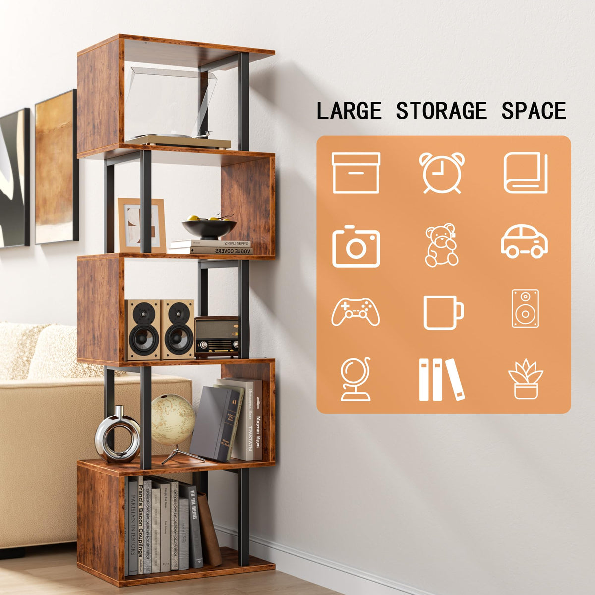 Furologee display shelf shown as wine rack option