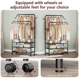 Furologee side rods for belts and scarves maximize small-space storage.