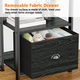Furologee slim open shelf maximizes narrow spaces while displaying books.