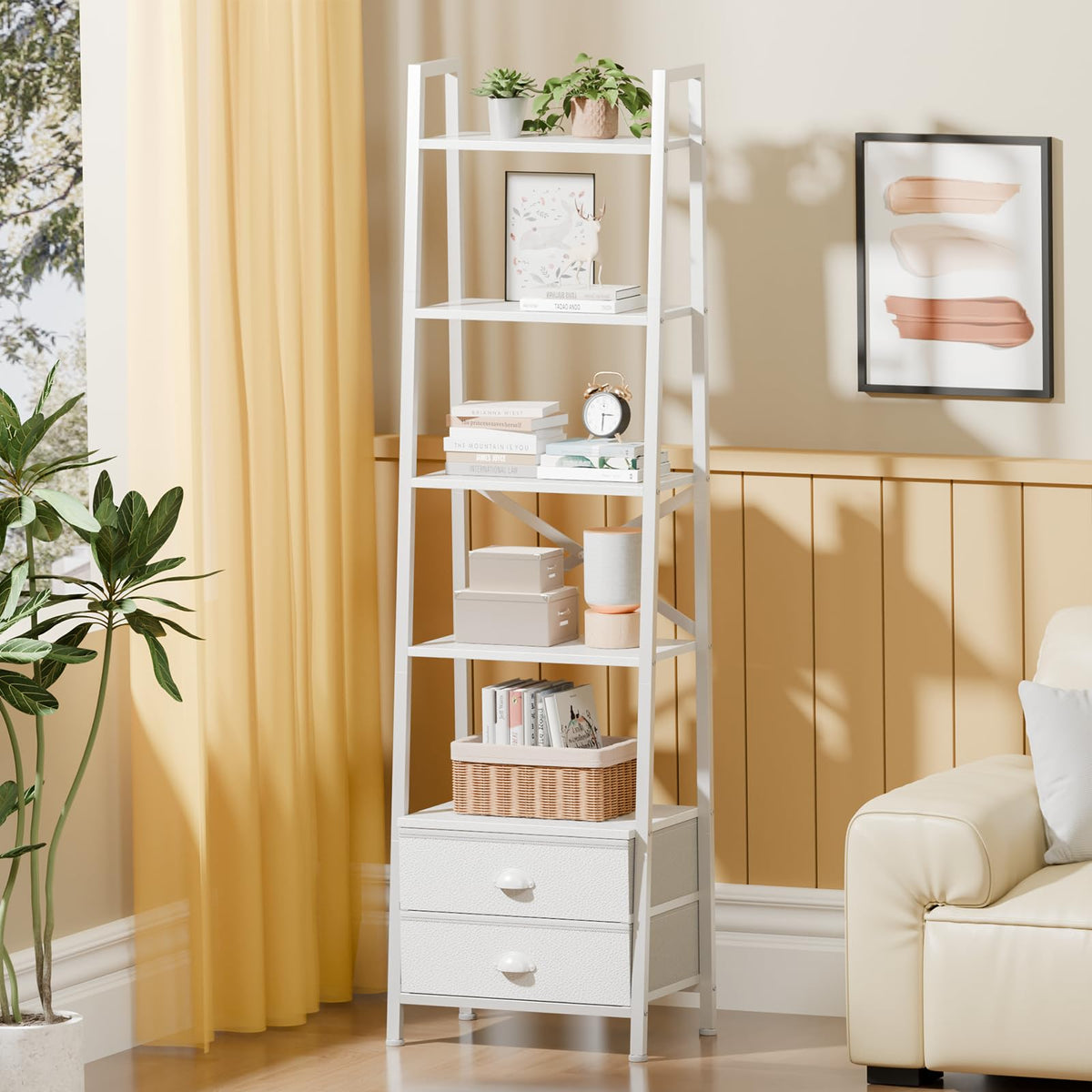 Furologee wood-metal contrast adds rustic charm to any room.