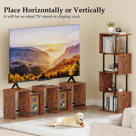 Furologee wooden and metal frame provides sturdy support for books and decor
