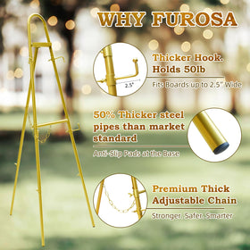 furosa gold easel includes a card slot for small notes or coupons