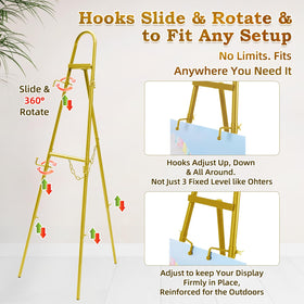 furosa gold easel features heavy-duty pipes and reinforced chain for stability