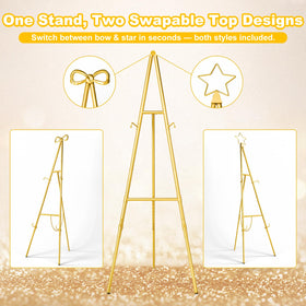 furosa height-adjustable easel stand showing 47 to 62 inches for sign placement