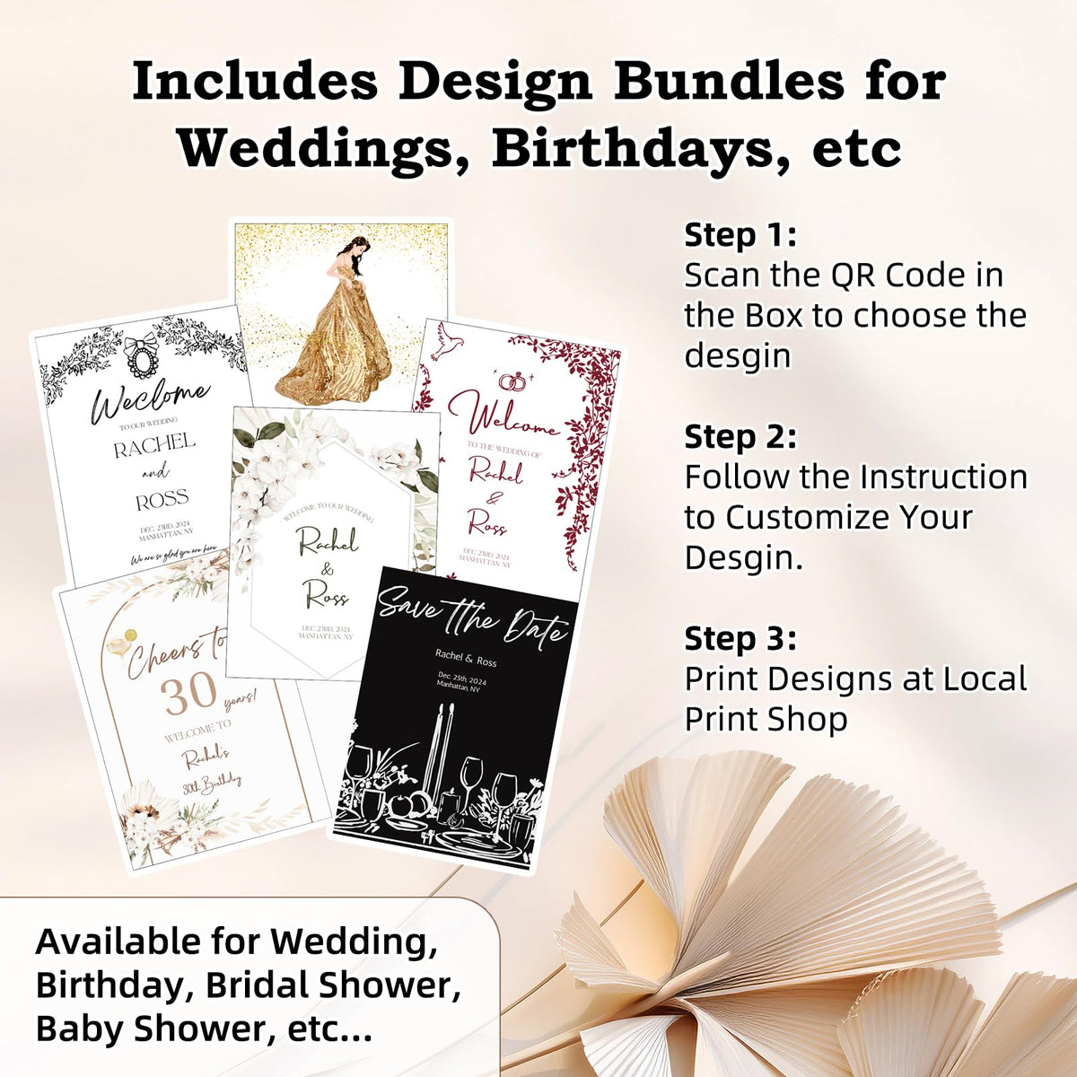 Furosa seating chart stand for clear, visible wedding signage