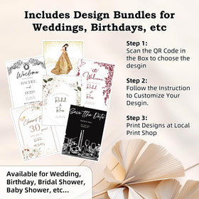 Furosa seating chart stand for clear, visible wedding signage