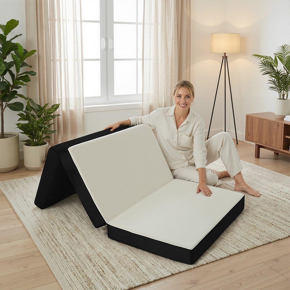 FurryWee foldable twin mattress for dorm beds and guests